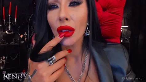 Mistress Kennya - Cuckolding with red lips and nails POV