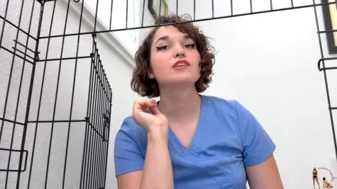 Femdom Puppy Play - Trans Veternarian Natalie Carnot Gets The Puppy Boy Ready To Be Neutered Part 1 - with Femdom, Chastity - Natalie Carnot