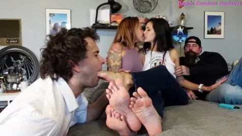 Bambi Femdom Fantasies - Greasy Rose and Mya Pleasure Cuck the Bartender