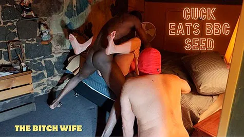 The Bad Wife - Cuck Eats BBC Seed - Bitch Boi, The Bitch Wife